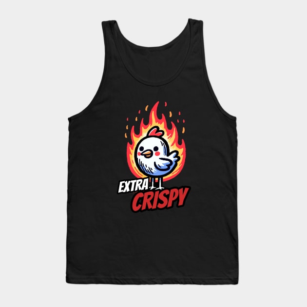 Extra Crispy Hot Chicken Tank Top by DoodleDashDesigns